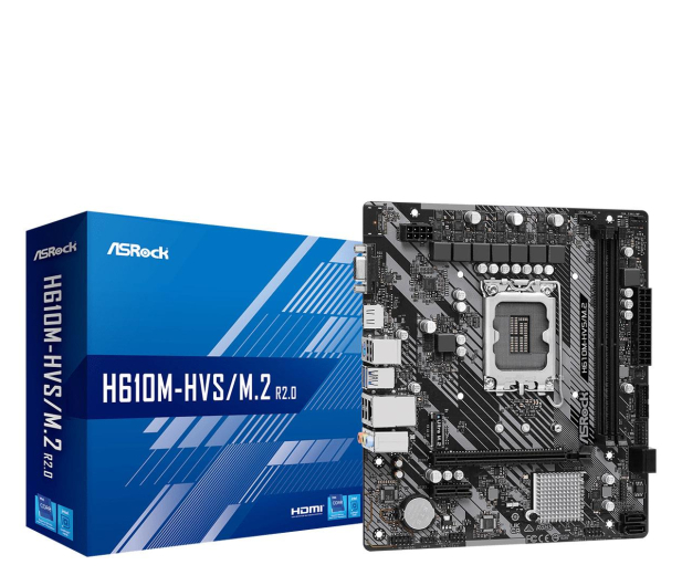 ASROCK Płyta główna H610M-HVS/M.2 R2.0 s1700 2DDR4 D-Sub/HDMI mATX - 1244245 - zdjęcie